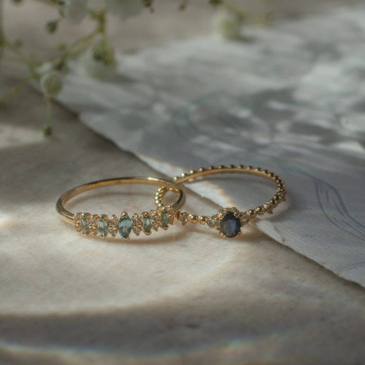 Solid Gold Something Blue Sapphire Ring Local Eclectic – local