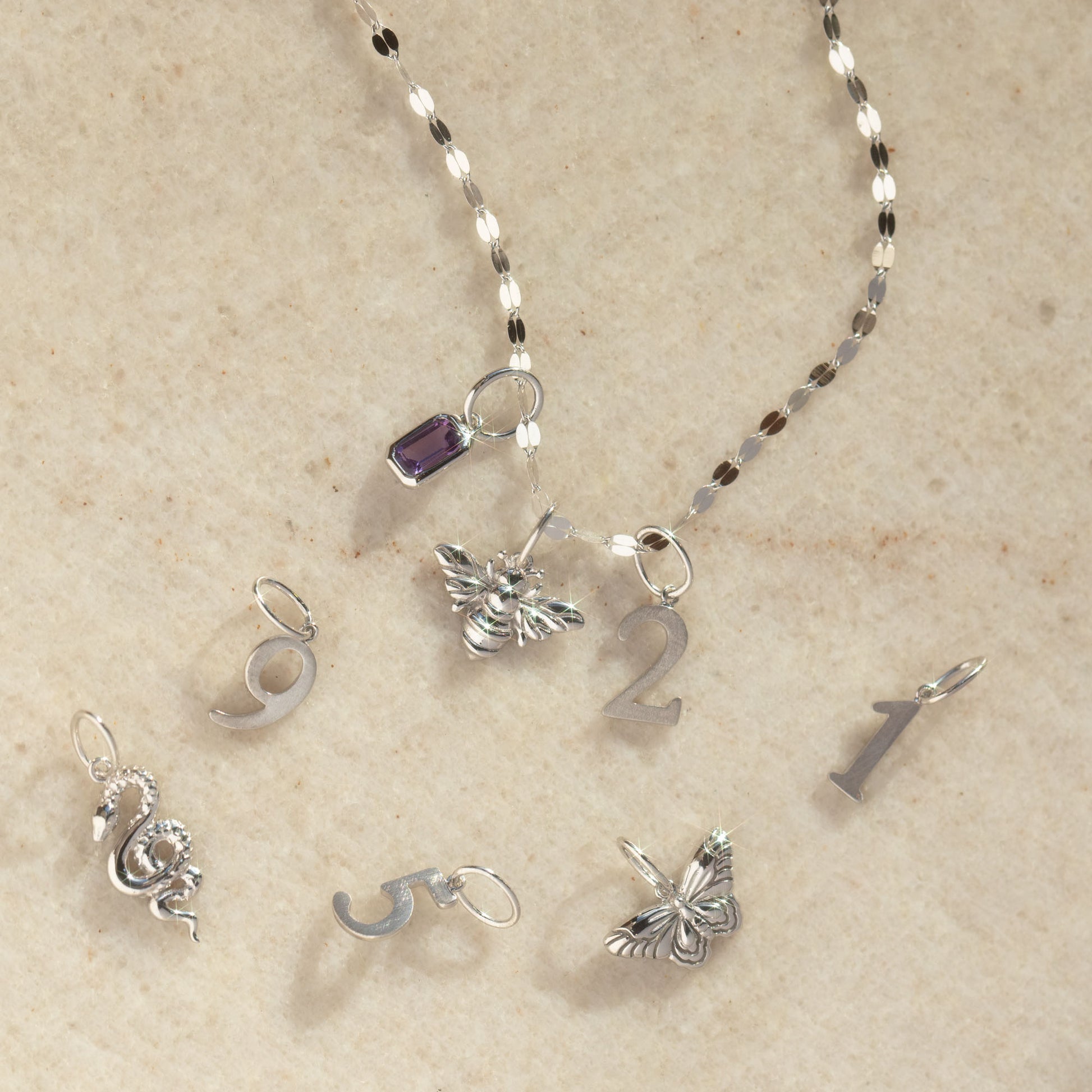 Solid Gold Chain for Charms in White Gold - Main Image