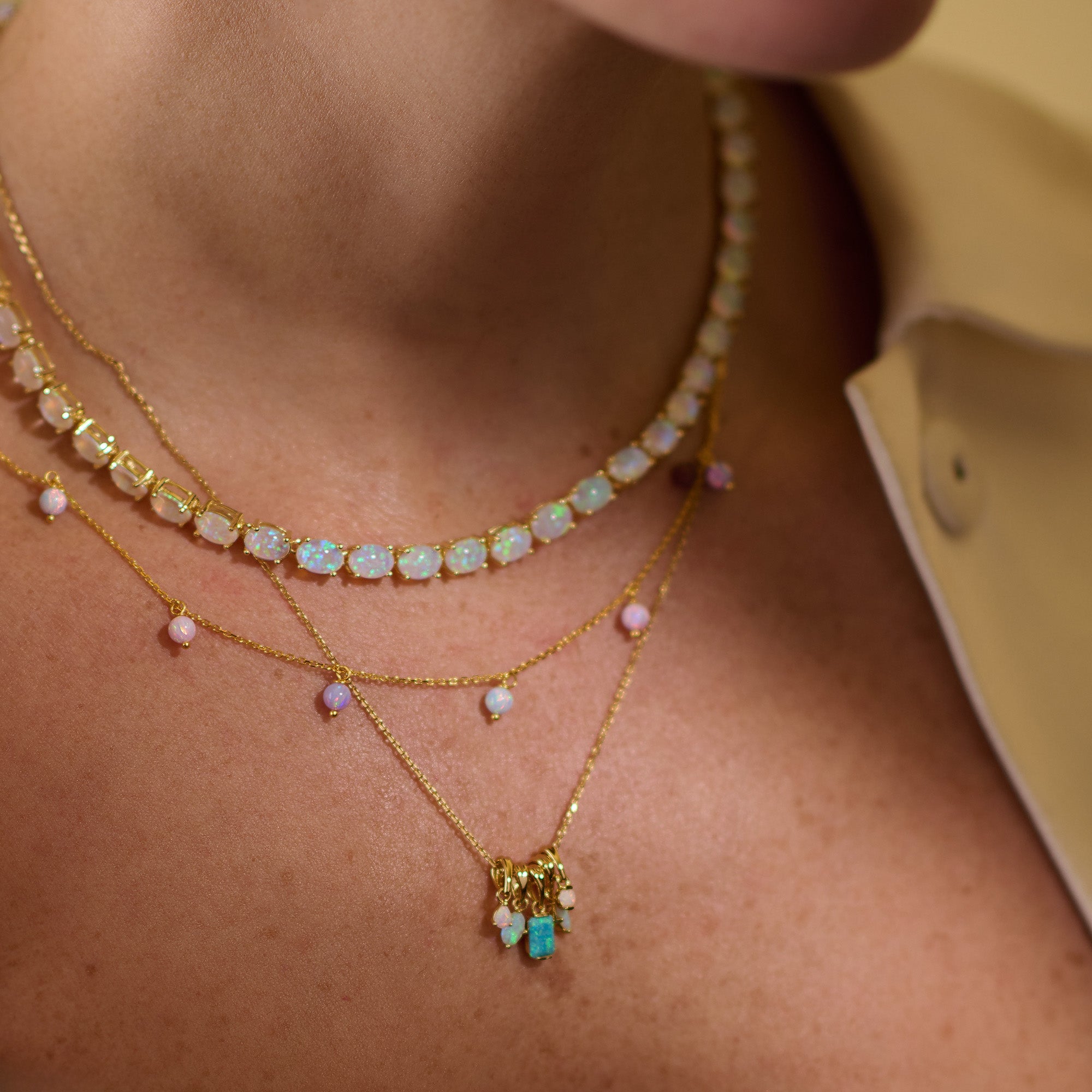 Baby Blue Opal Eternal Tennis Necklace | Local Eclectic – local