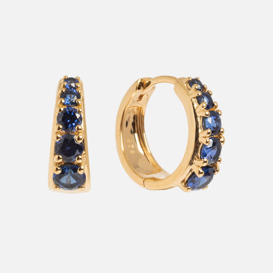 Sapphire Soliloquy Huggie Hoops