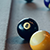Solid Gold Lucky Charm-Eight Ball