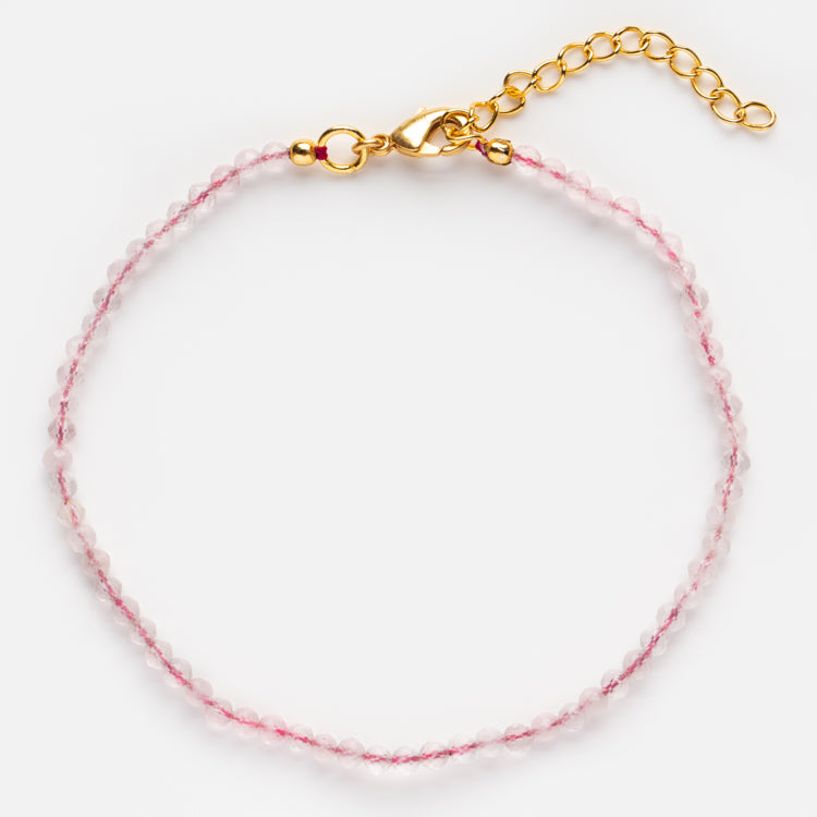 Colorful Quartz Beaded Anklet