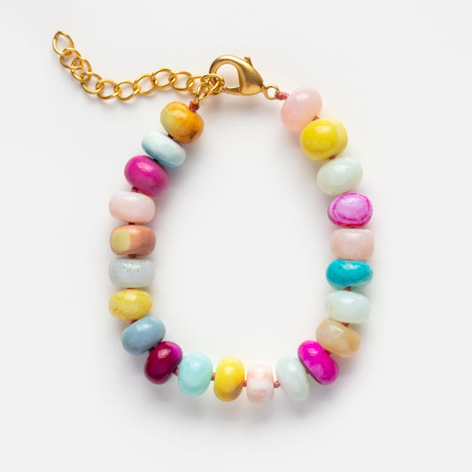 Peruvian Candy Opal Beaded Bracelet