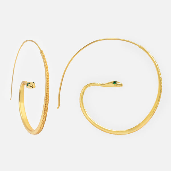 Gold Snake Hoop Earrings | Local Eclectic – local eclectic