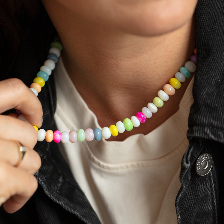 Peruvian Candy Opal Beaded Necklace