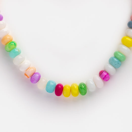 Peruvian Candy Opal Beaded Necklace Sample