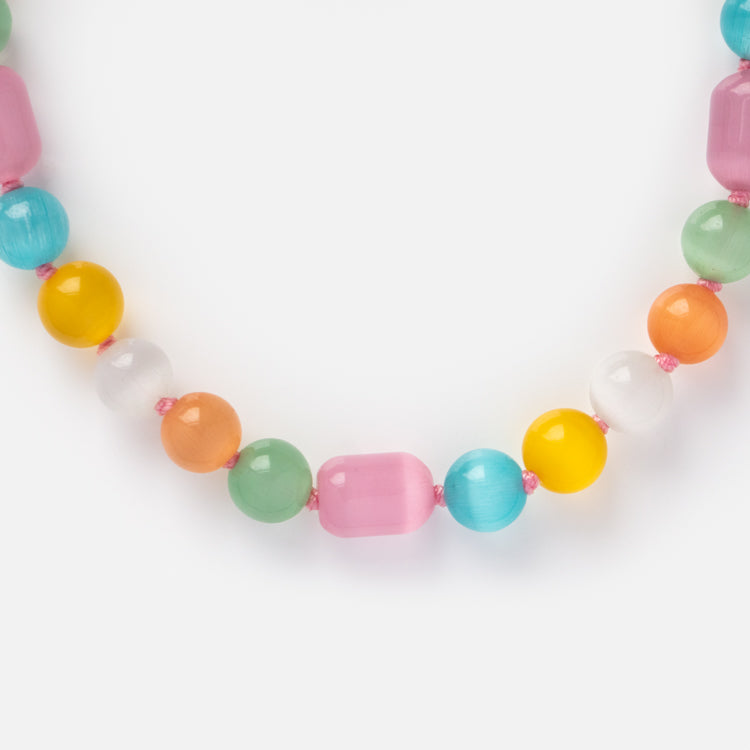 Pastel Monalisa Knotted Necklace