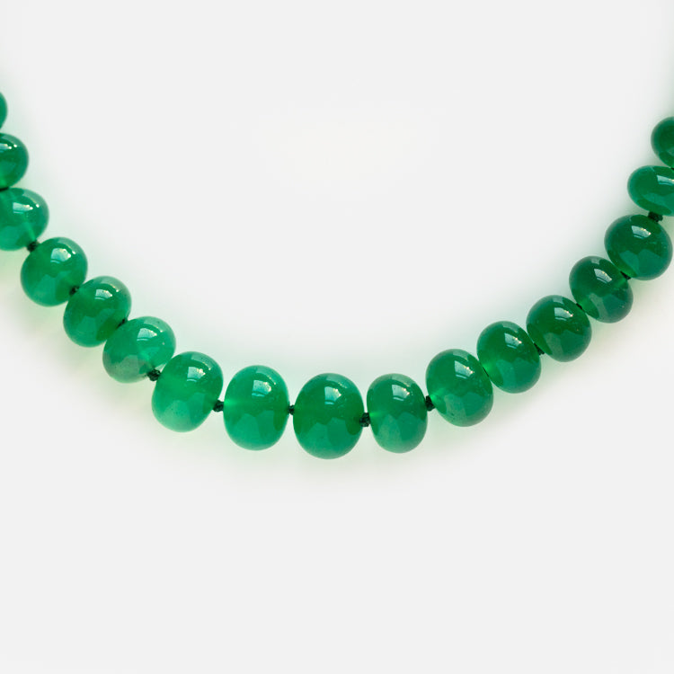 Spinach Green Jade Carved Pendant Bead Necklace 29″ 14k Bail Loop - Jewelry  & Coin Mart, Schaumburg, IL