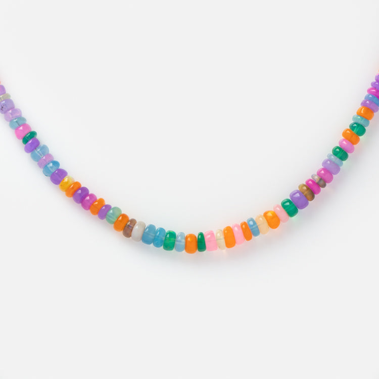 Mixed Opal Beaded Gemstone Necklace