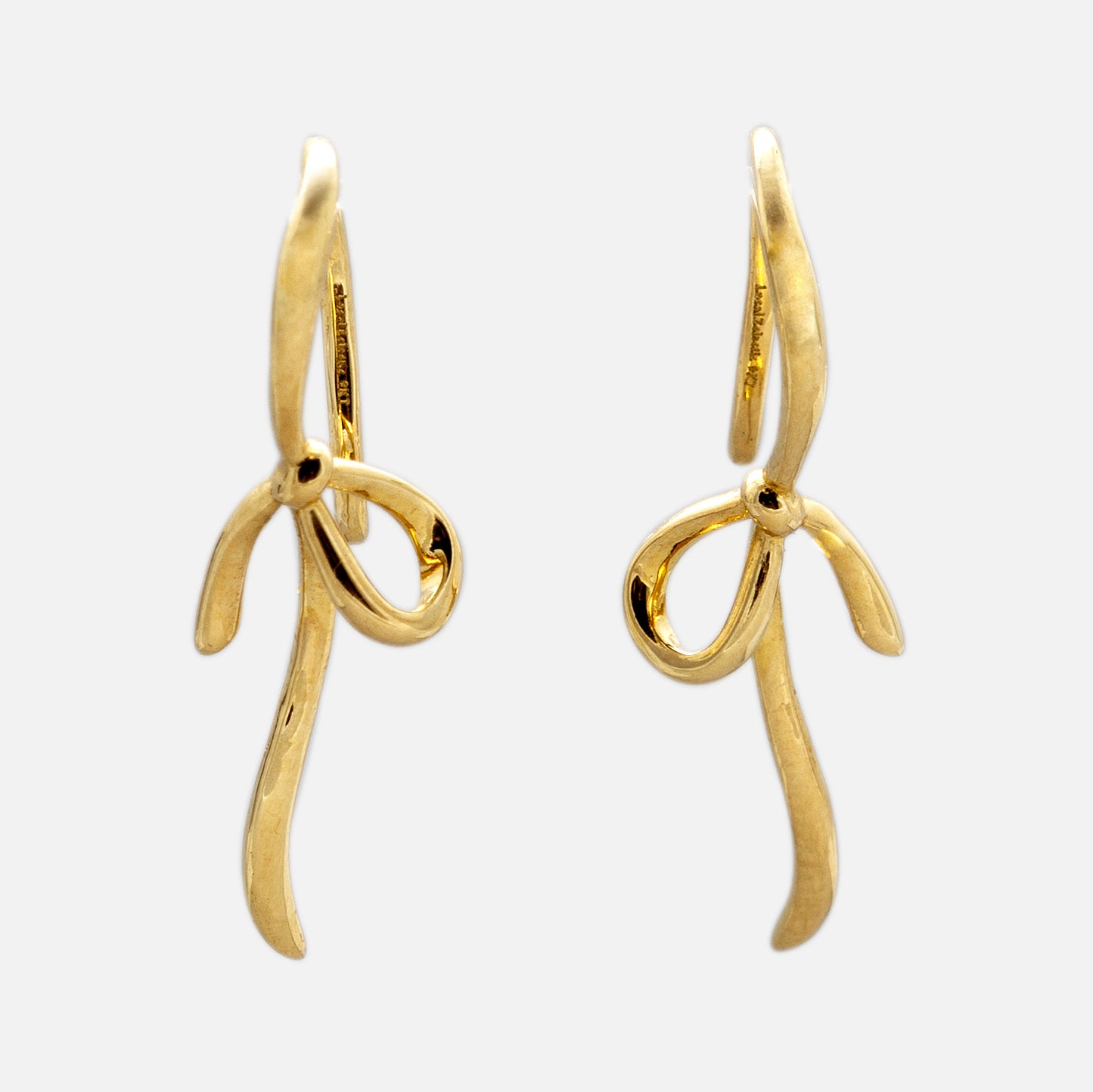 Solid Gold Knot Drop Earrings