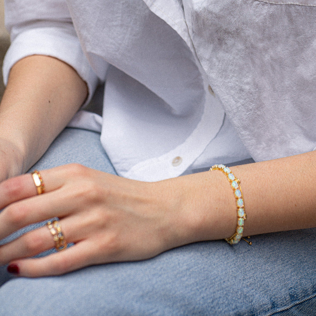 Eternal Blue Opal Tennis Bracelet | Local Eclectic – local eclectic