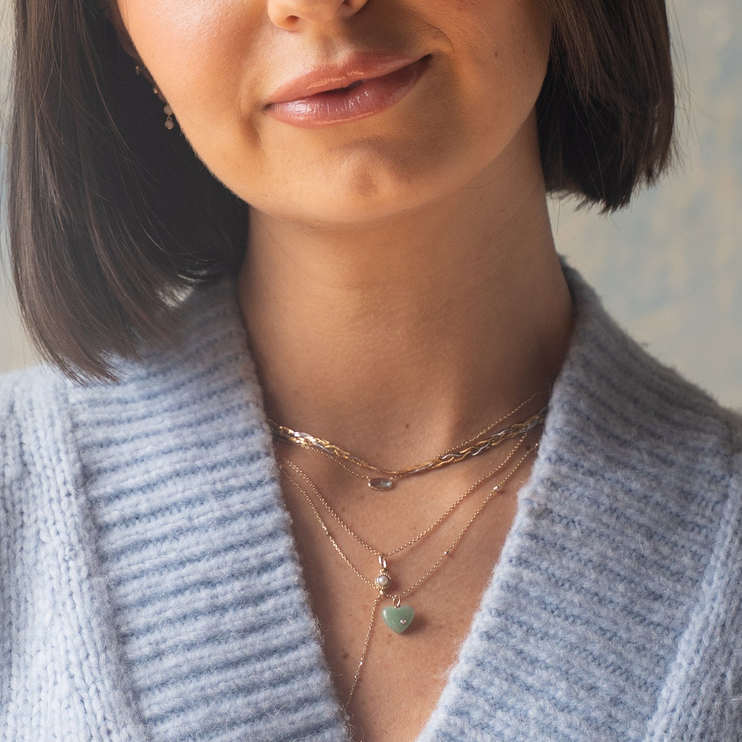 Solid Gold Soft Glow Pearl Necklace