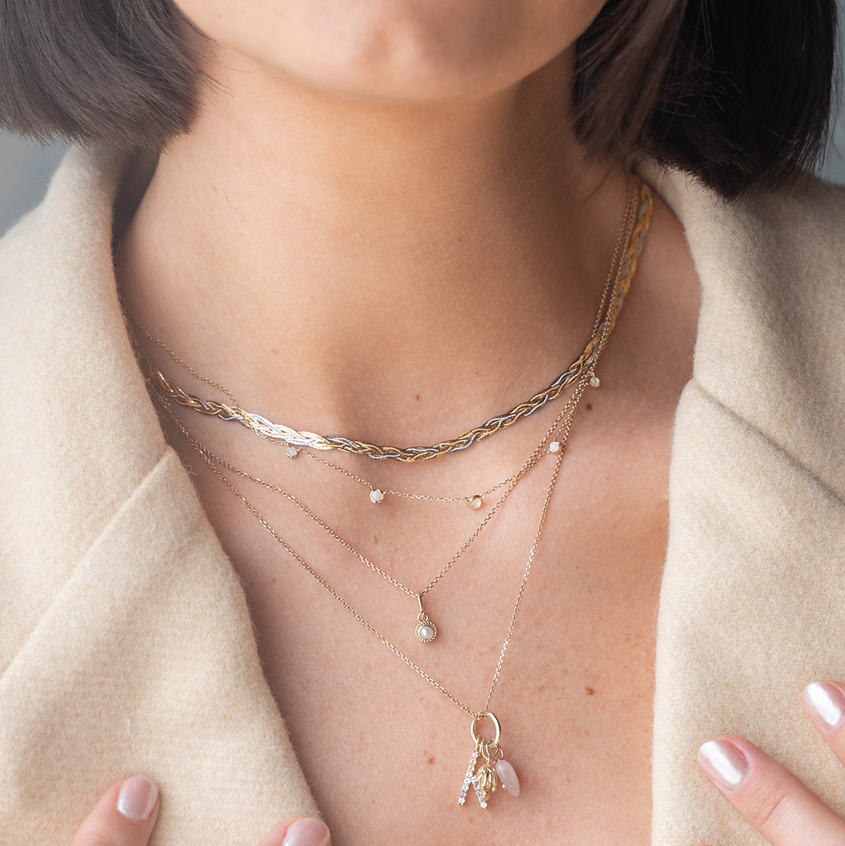 Solid Gold Soft Glow Pearl Necklace