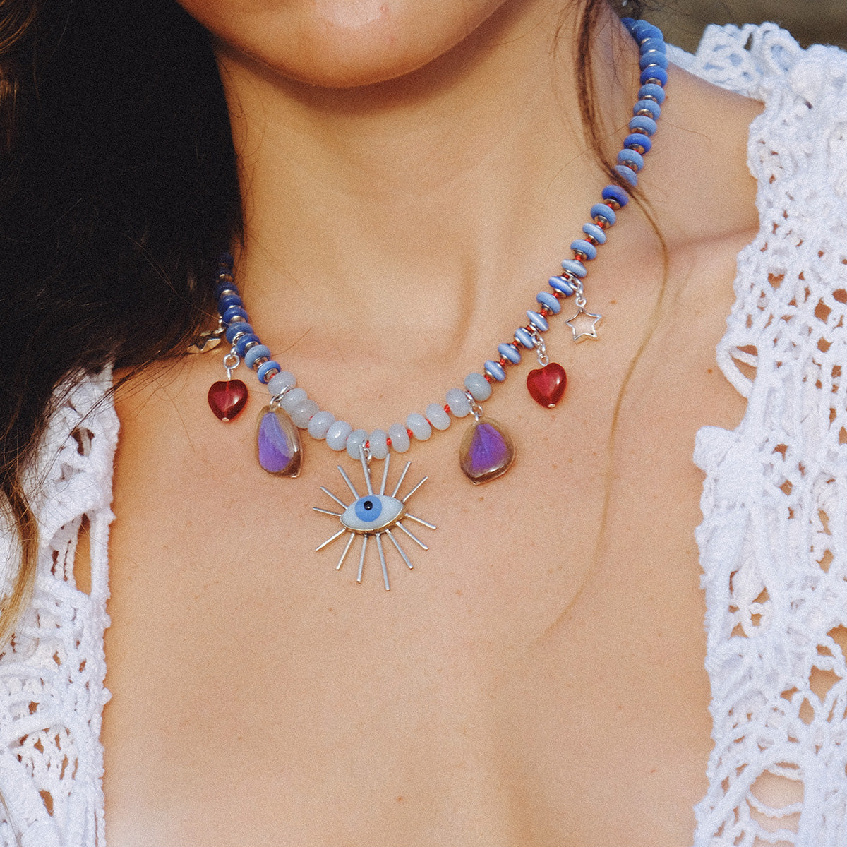 One of a Kind Eye Fly Necklace