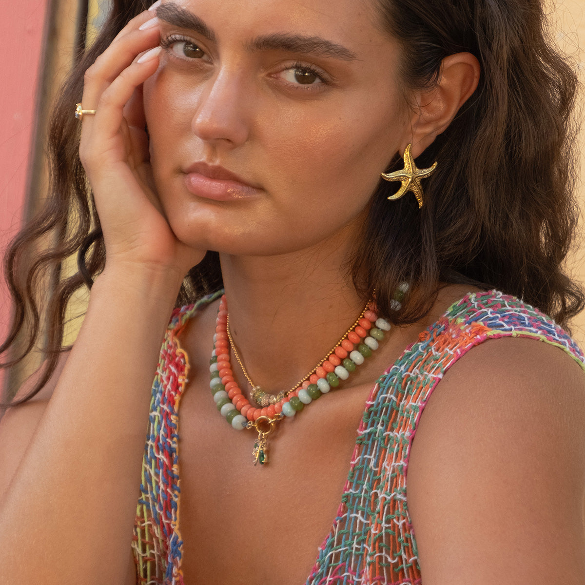 Beaded Gemstone Charm Holder Necklace | Local Eclectic – local
