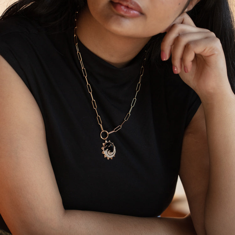 Malibu Black Onyx Pendant Necklace