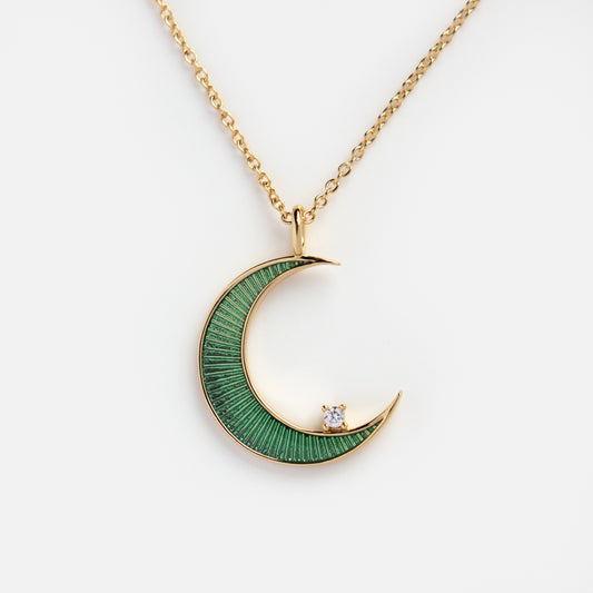 La Lune Teal Green Necklace