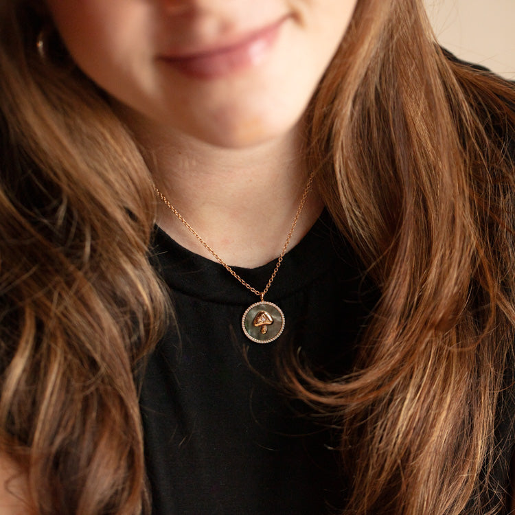 Starry Shroom Coin Necklace