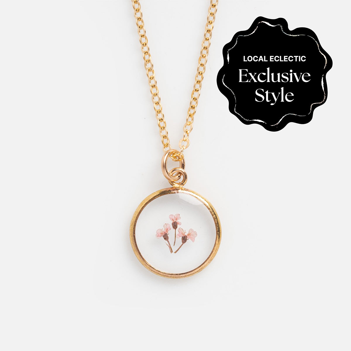 Tiny Birth Flower Portrait Necklace