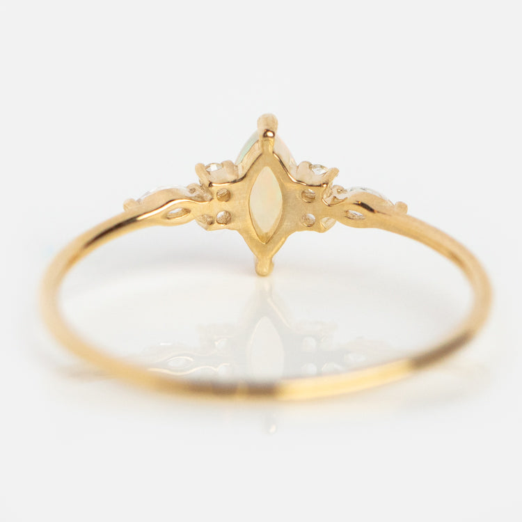 Limited Edition 10th Birthday Solid Gold Opal Ring