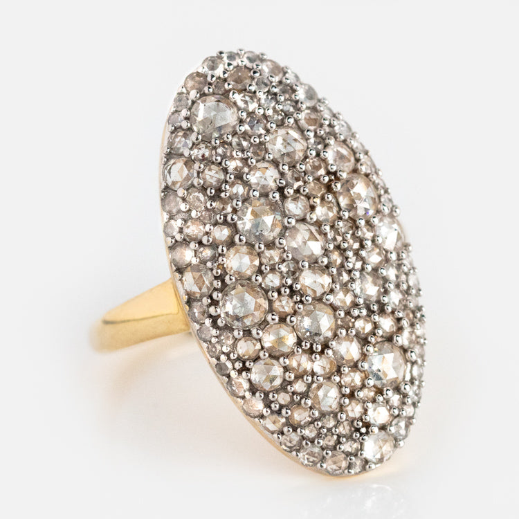 14k Solid Gold Bella Diamond Navette Ring