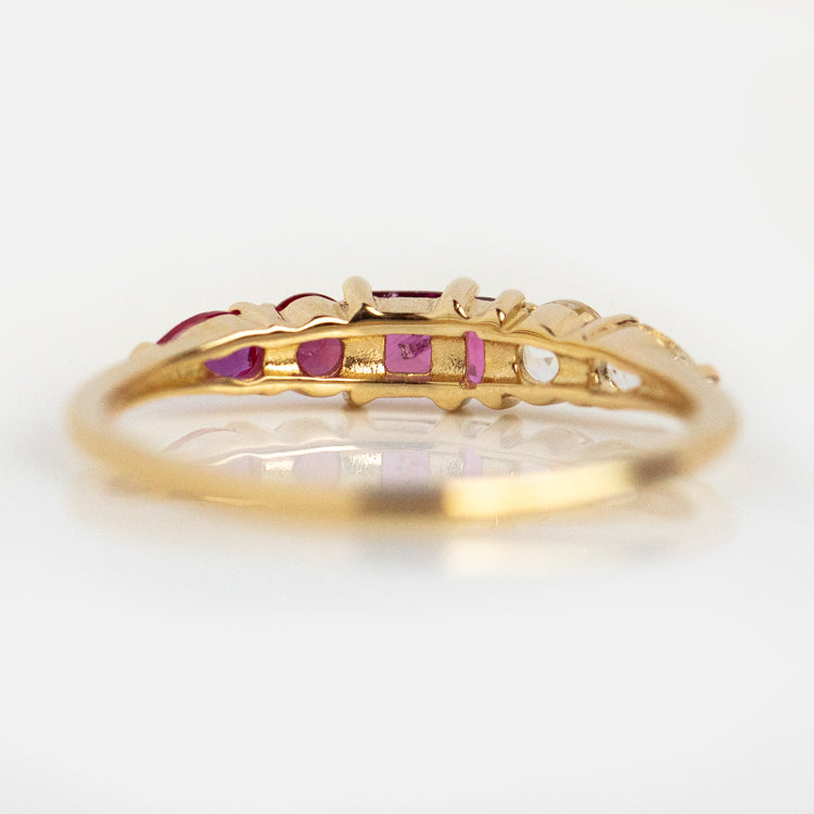 Solid Gold Modern Ombre Birthstone Ring Local Eclectic – local