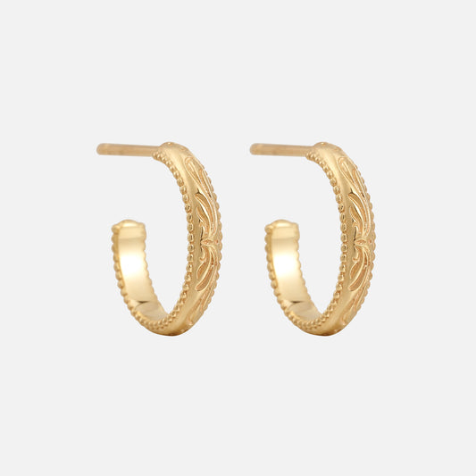Solid Gold Filigree Earrings