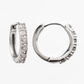 Solid Gold Diamond Huggie Hoops