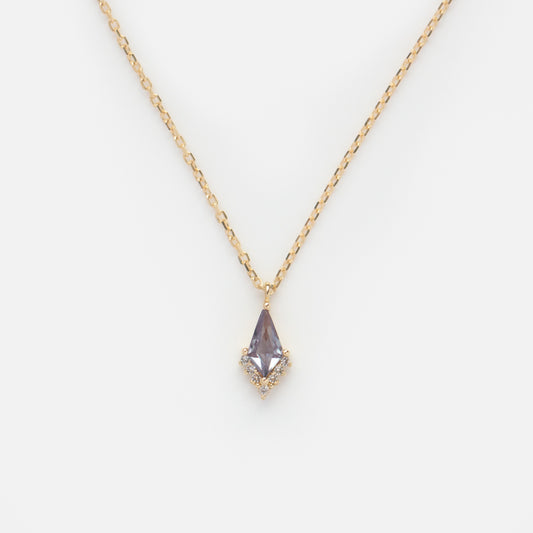 Solid Gold June Capsule Alexandrite Kite Necklace