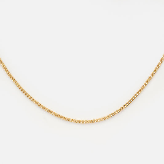 Solid Gold Classic Curb Chain Necklace