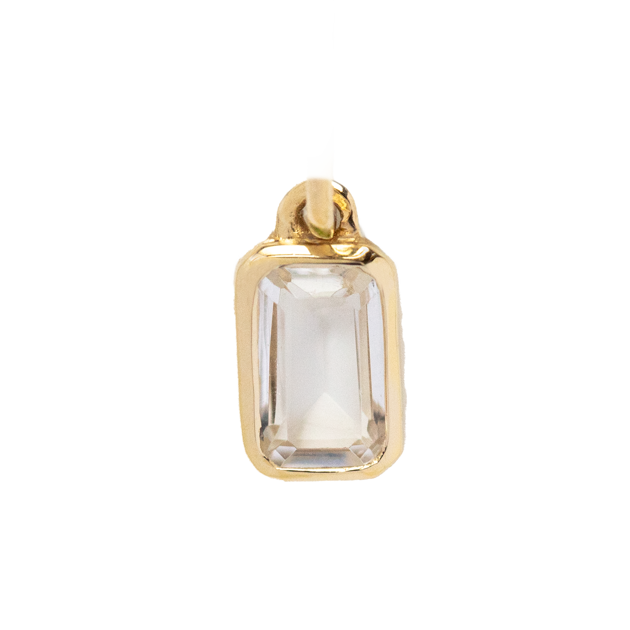 Solid Gold Crystal Charm for Manifestation