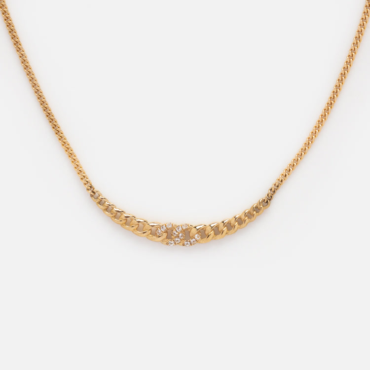 Solid Gold Bold Chain Link Necklace