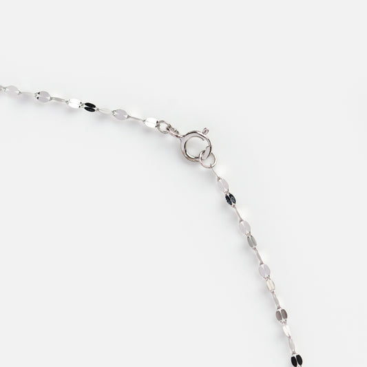 Solid Gold Chain for Charms in White Gold