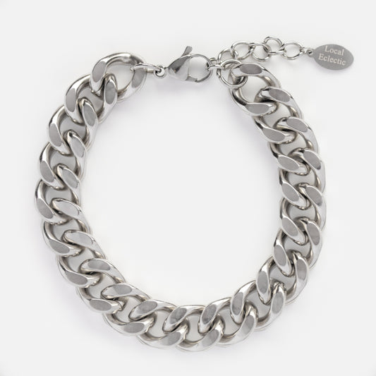 Chunky Stainless Steel Curb Chain Bracelet