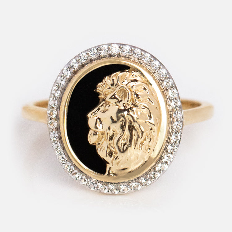 Solid Gold Black Onyx Zodiac Ring | Local Eclectic – local