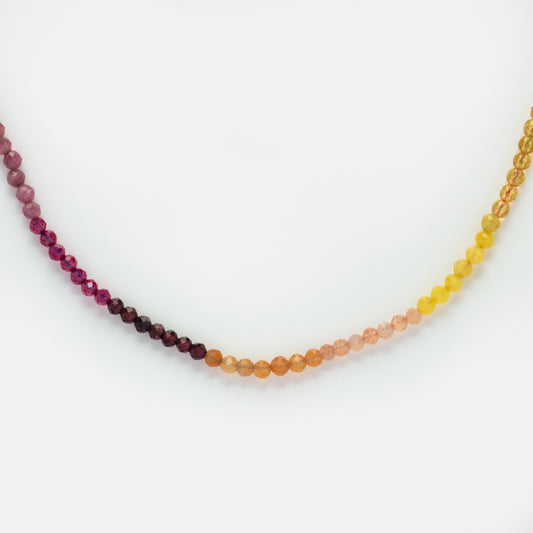 Live by the Sun Rainbow Crystal Beaded Necklace