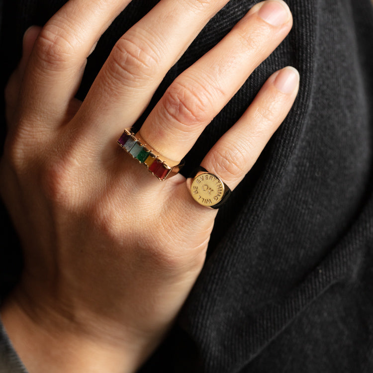 Everything Will Be Ok Pinky Signet Ring Local Eclectic – local