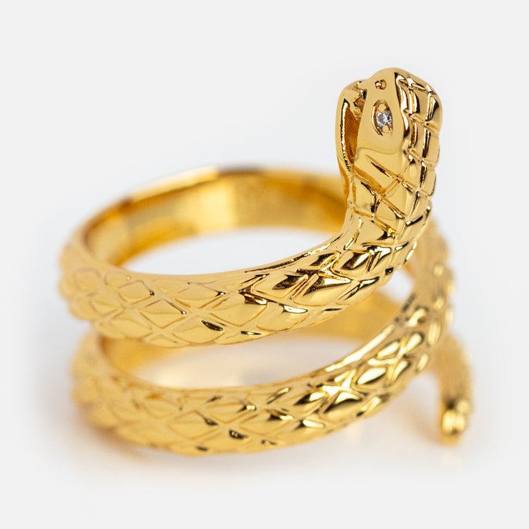 Wisdom Snake Spiral Ring