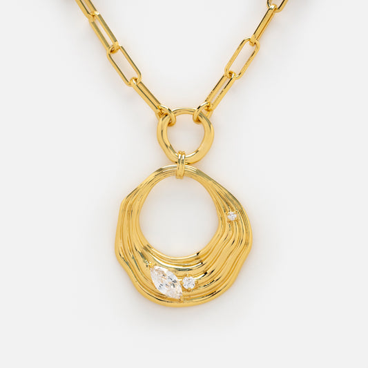 Ripples Paperclip Chain Necklace