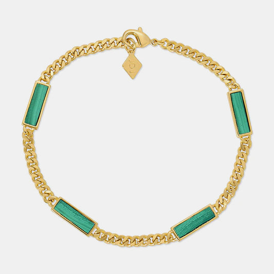 Blake Malachite Stone Inlay Bracelet