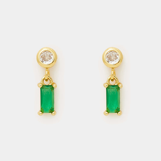 Katharyn Emerald Green Earrings