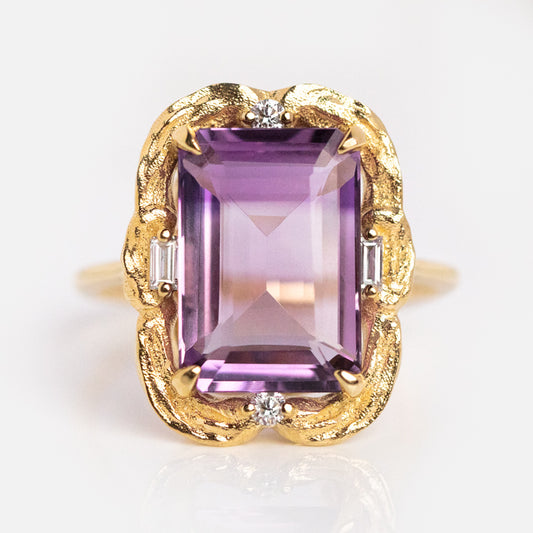 Solid Gold Royal Purple Ring Sample Size 7