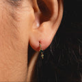 Solid Gold Ombre Birthstone Ear Huggers