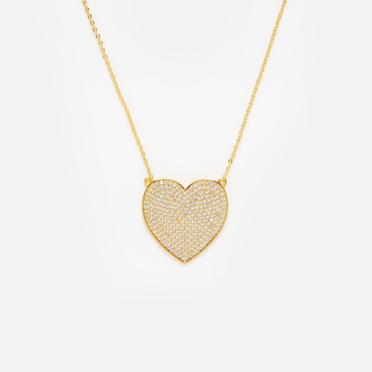You Have My Whole Heart Pave Necklace