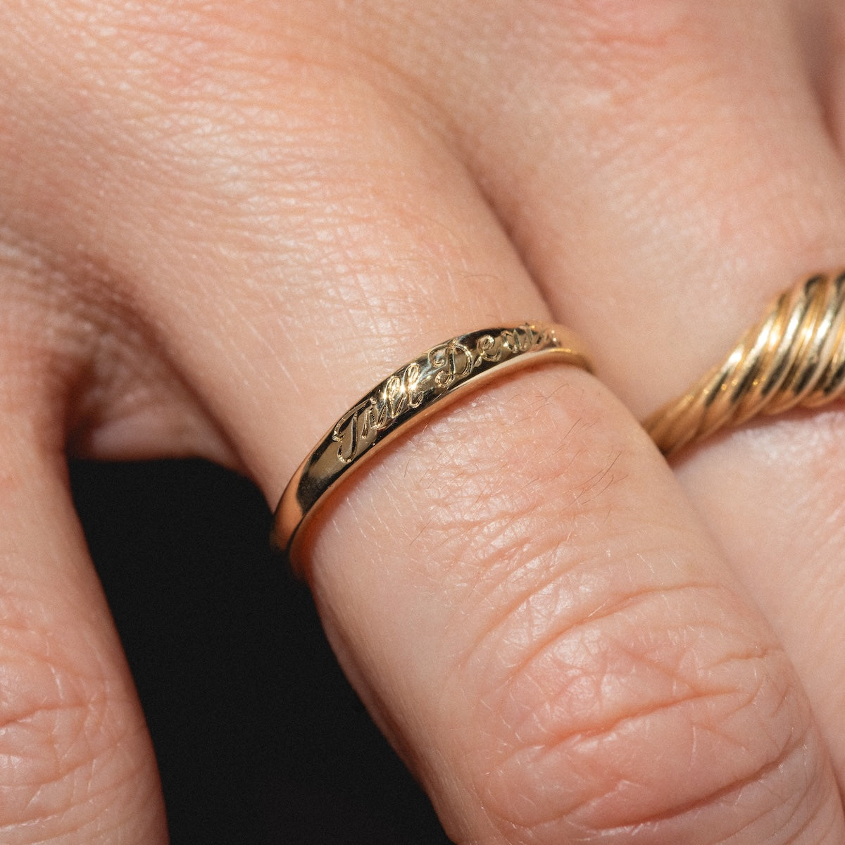 14k Till Death Layering Ring