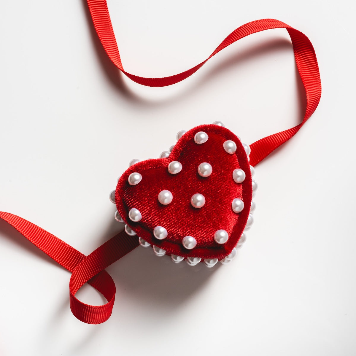 Heart Shaped Velvet Pearl Ring Box Local Eclectic โ local eclectic