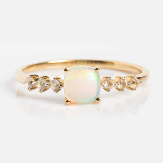 Solid Gold Lovely Opal Ring