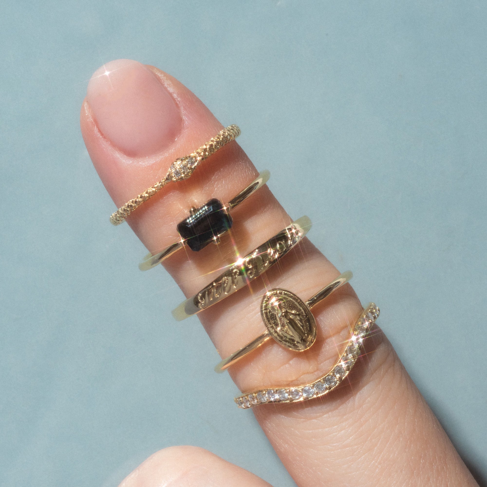 nekoneko様用 lui jewelry tiny ring 11号 Solid Gold Virgin Mary Medal Ring | Local Eclectic – local eclectic