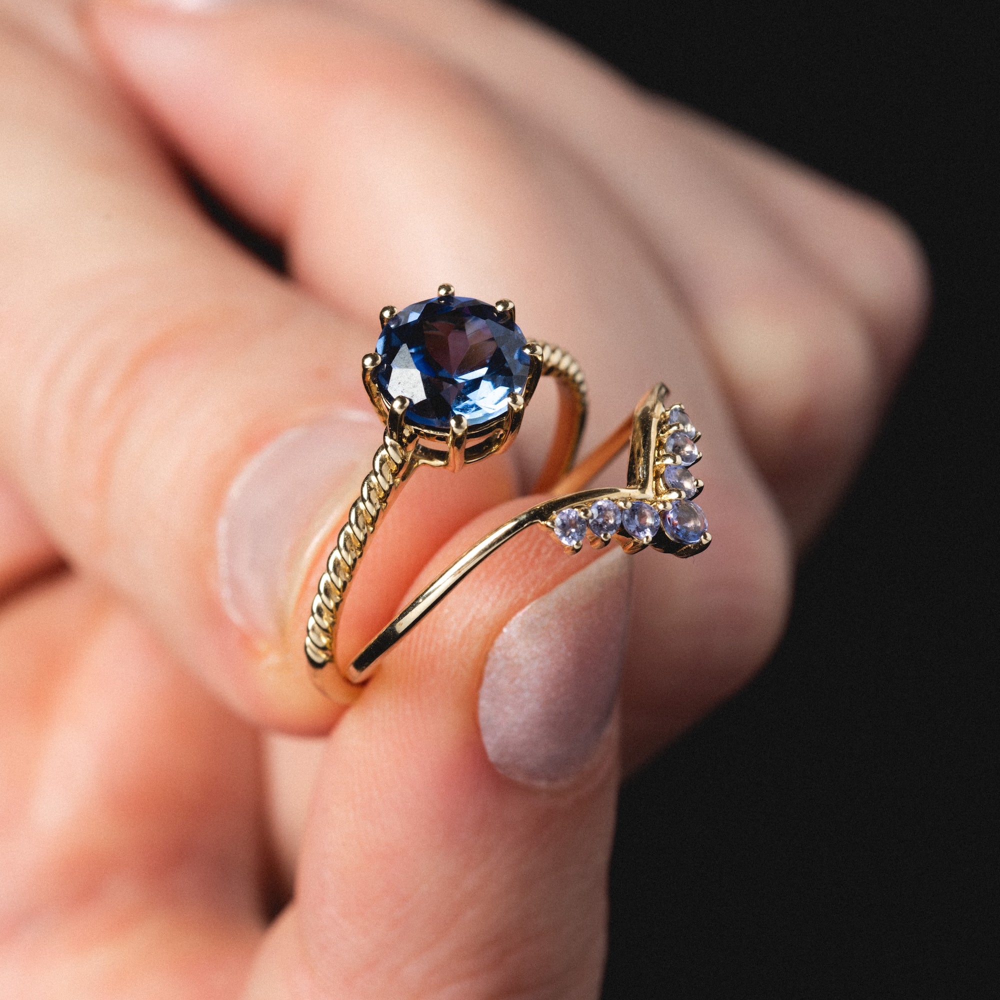Solid Gold Classic Tanzanite Statement Ring | Local Eclectic