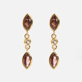 Solid Gold 2025 January Capsule Delicate Garnet Drop Earrings
